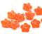 10mm Orange czech glass flower caps, 10Pc