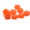 10mm Orange czech glass flower caps, 10Pc