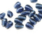 10x6mm Montana blue teardrop czech glass pear beads 20pc