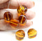 15mm Large oval cube Czech glass beads, 4pc