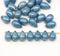 6x9mm Montana blue czech glass teardrop beads 30pc