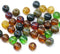 6mm Picasso round druk czech glass beads mix, 40pc