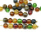 6mm Picasso round druk czech glass beads mix, 40pc