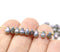 5x7mm Picasso grey purple czech teardrop beads - 30pc