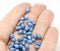 4x6mm Montana blue teardrop czech glass beads 50Pc
