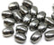 9x7mm Gunmetal czech glass rice oval beads - 20pc