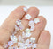 7mm Clear AB flower bead caps Czech glass small floral beads, 50Pc