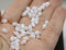 4x6mm White pearly luster small drops czech glass - 50Pc