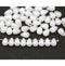 4x6mm White pearly luster small drops czech glass - 50Pc