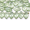 12x7mm Antique green leaf beads Czech glass 30Pc