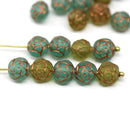 7mm Rose Bud Czech Beads Mix frosted glass