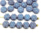 6mm Montana blue purple luster daisy flower czech glass beads, 30pc