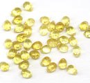 5x7mm Light yellow gold wash teardrops pressed czech glass beads