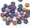 6mm Grey blue luster daisy flower czech glass beads, 30pc