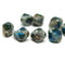 10x8mm Capri blue czech glass fire polished beads, 8Pc