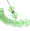 9mm Light green czech glass bicone fire polished beads, 10Pc