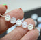 6mm Frosted glass daisy flower czech glass beads, 30pc