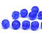 9mm Sapphire blue czech glass bicone fire polished beads, 10Pc