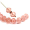 9mm Light pink czech glass bicone fire polished beads, 10Pc