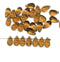 6x10mm Brown czech glass top drilled teardrops 30pc