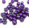 6mm Bright violet pony Czech glass beads, 2mm hole - 40pc