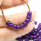 6mm Bright violet pony Czech glass beads, 2mm hole - 40pc