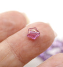 6mm Purple pink Czech glass star beads 25pc