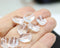 14x10mm Crystal clear large geometry hexagon Czech glass beads, 10pc