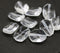 14x10mm Crystal clear large geometry hexagon Czech glass beads, 10pc