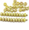 3x5mm Light beige silver wash Czech glass beads - 40pc