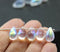 8x13mm Crystal clear AB finish czech glass top drilled teardrops 10pc