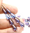 10x6mm Purple blue pear shape teardrop czech glass beads 20pc