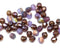 4mm Purple violet topaz Czech glass beads mix fire polished - 50Pc