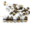 6x10mm Brown silver czech glass top drilled teardrops 30pc