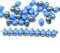 4x6mm Periwinkle blue light metallic czech glass teardrop beads 40pc
