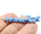 4x6mm Periwinkle blue light metallic czech glass teardrop beads 40pc