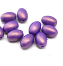 12x8mm Purple barrel czech glass pressed beads, 10pc