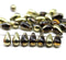 6x10mm Brown gold czech glass top drilled teardrops 30pc