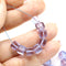 7x6mm Purple blue cube czech glass beads 30pc