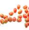 5x7mm Orange czech glass top drilled tear drop beads 30pc