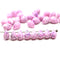 5x7mm Pink czech glass top drilled tear drop beads 30pc