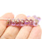 6x9mm Lilac purple teardrops Czech Glass drop beads gold wash 30pc