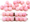 6mm Pink fire polished round czech glass beads, 30Pc