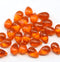 6x9mm Orange teardrops Czech Glass drop beads 30pc