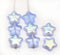 12mm Blue lilac czech glass star beads, AB finish, 10pc