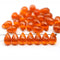 6x9mm Orange teardrops Czech Glass drop beads 30pc