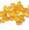 6x9mm Light topaz teardrops Czech frosted Glass drop beads 30pc