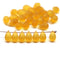 6x9mm Light topaz teardrops Czech frosted Glass drop beads 30pc