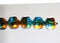 10mm Brown blue cathedral czech glass beads picasso 8Pc