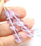 8mm Lilac heart Czech glass pressed beads, 20pc